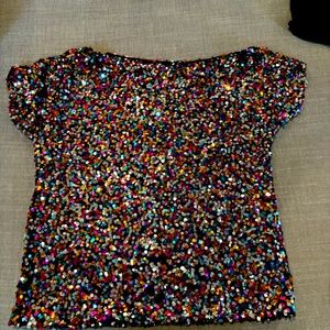 Multi-color Sequin Top